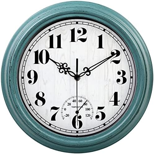 zyzamay 12 Inch Indoor Outdoor Battery Operated Wall Clocks by ZYZAMAY