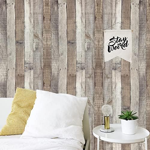 Yun-aeon Natural Wood-Grey Contact Paper Peel and Stick Wallpaper - Image 4