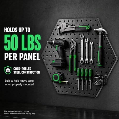 15x17 Heavy Duty Metal Pegboard Panel 4-Pack - Image 6