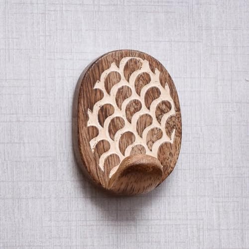 Indian Shelf 24 Piece Wooden Adhesive Wall Hooks by IndianShelf