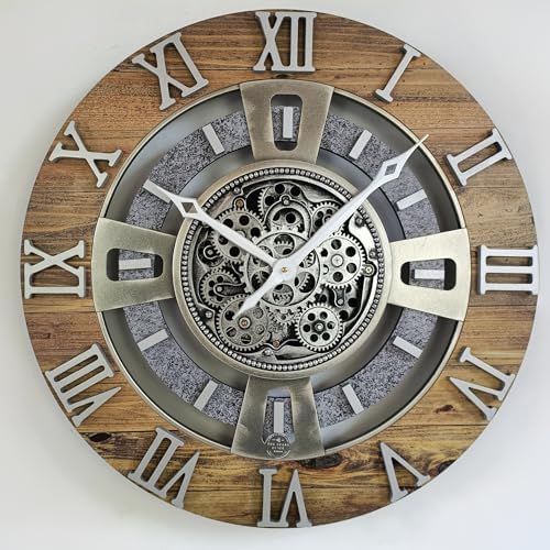 ImprovingLife The Gears Clock Real Moving Gear Wall Clock England Line) - Image 6