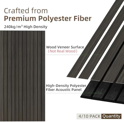 TO-TH Acoustic Panels Wood Look Noise Dampening Panel 10Pack, Rustic Walnut - Image 2