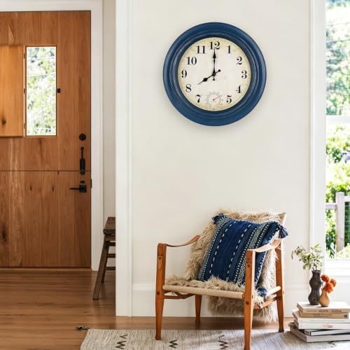Wall Clock Battery Operated Silent Rustic Wall Clocks - Image 5