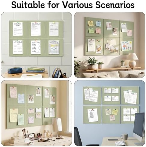 Large Cork Board 36" x 24", 6 Pack Felt Bulletin Board, Pin Boards - Image 7