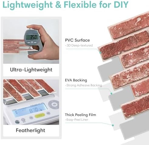 Commomy 3D Faux Brick Wall Panels - Image 4