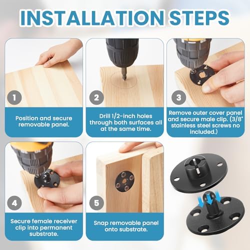 Moxweyeni 100 Pcs Panel Fasteners Mounting Clips - Image 5