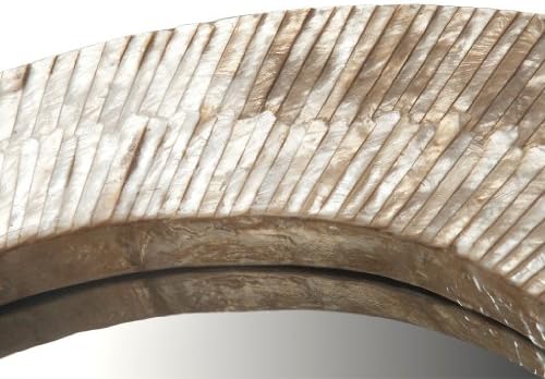 KOUBOO Round Capiz Seashell Sunray Wall Mirror - Image 3