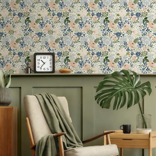 Wudnaye Blue Floral Peel and Stick Wallpaper - Image 6