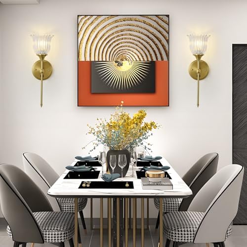 Modern Wall Sconces with Clear Flower Glass Shade 1 Pack, Mid Century Bathroom - Image 2