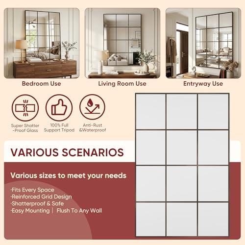 Suidia Wall Mirror, Metal Framed Wall Decor Wall-Mounted Mirrors - Image 6
