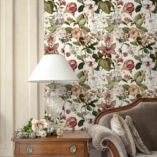 Jeweluck Vintage Floral Peel and Stick Wallpaper - Image 4