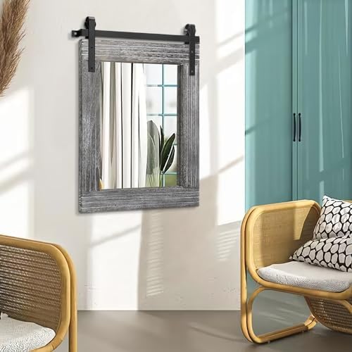 AAZZKANG Wall Mirror Large Rectangle Barn Door Mirrors - Image 4