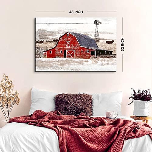 Large Country Barn Canvas Wall Art Farmhouse Windmill Wall Decor 32x48” - Image 4