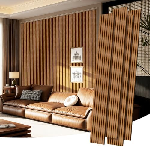 RITOLLO Wood Panels for Wall, Acoustic Wall Panels 92.5 x 11 in, 4 Pack by Ritollo