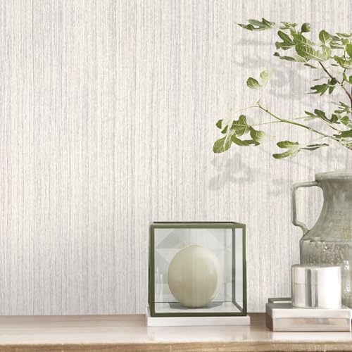Grasscloth Peel and Stick Wallpaper White and Light Purple Contact Paper - Image 2