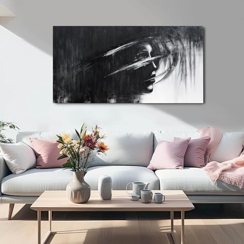 Canvas Wall Art Decor Black and White Abstract Wall Art Prints Wall Art - Image 6