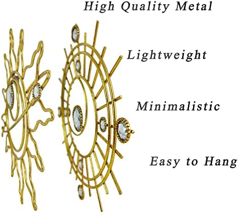 Metal Golden Wall Decor Abstract Sun Moon Star Wall Art, Planet Wall Decor - Image 7