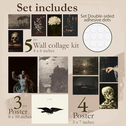 97 Decor Dark Academia Wall Art, 12 Gothic Prints, 8x10 Unframed - Image 2