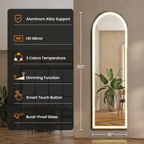 LED Arched Full Length Mirror - Image 2