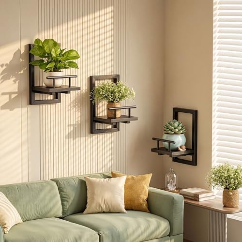 Sbosbo Floating Shelves for Wall Plant Shelf Indoor Wall Mounted Shelves - Image 5