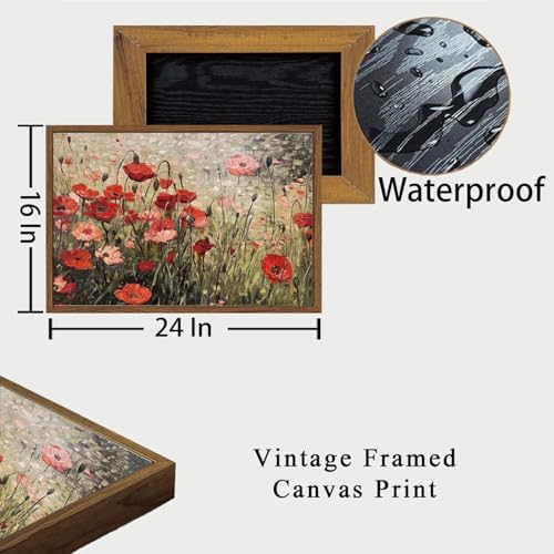 OIQArtOIQ Vintage Landscape Canvas Wall Art Framed Natural Scenery Painting - Image 2