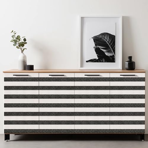 Black Stripe Peel and Stick Wallpaper 15.7" x 1180" - Image 5