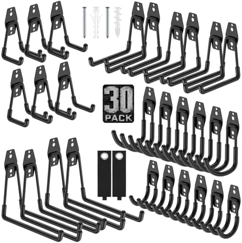 Garage Hooks, Anti-Slip Heavy Duty Wall Mount Hooks by Cpais