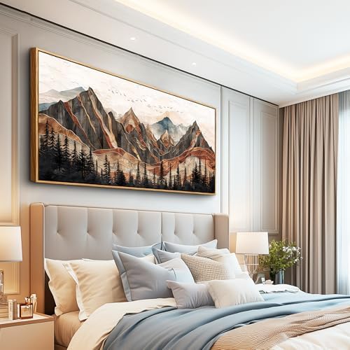 XIGUANGART Mountain Framed Wall Art, Long Horizontal Mountains Wall Decor - Image 5