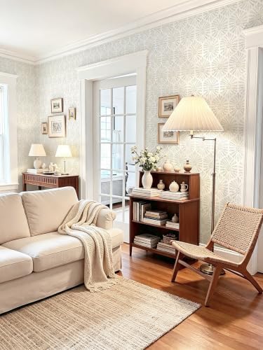 Safiyya Peel and Stick Wallpaper Beige Boho Contact Paper - Image 3