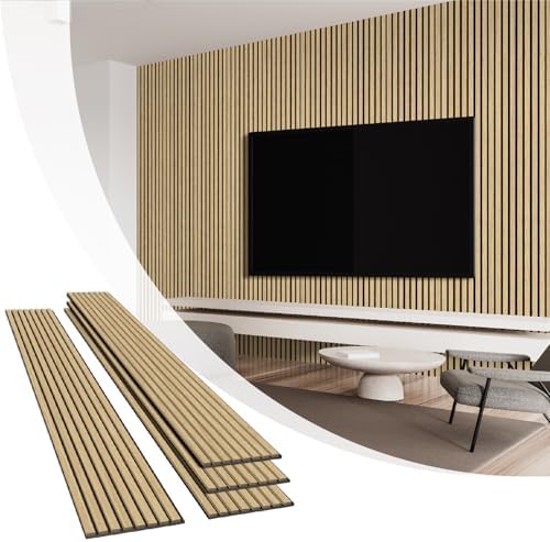 Olanglab Wood Panels for Wall 4Pack 94.5"x12.6" Warm Oak by Olanglab