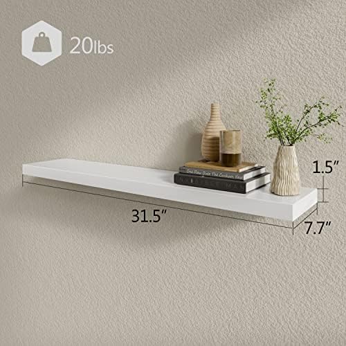 BAMEOS Floating Shelves, 31W x 8D Wall Mounted Display Shelves - Image 3