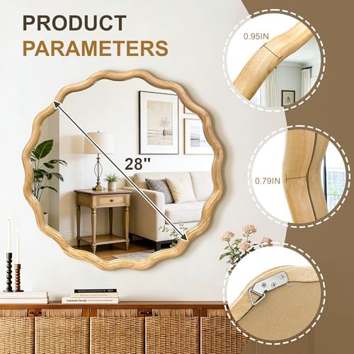 AMOISE Round Wavy Wall Mirror - Image 2