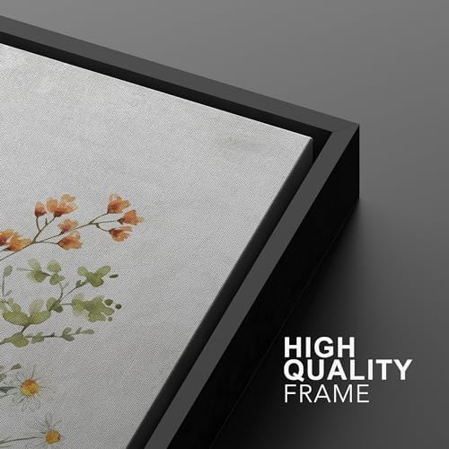 MUDECOR Framed Canvas Print Wall Art Botanical Elegance Trio of Floral - Image 5