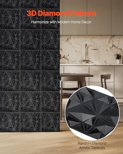 VEVOR 3D Wall Panels, 32 Sq.Ft Coverage Accent Wall Panel, Interior Home Decor - Image 2