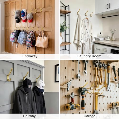 Heavy Duty Wall Hooks, 5 Inch Large Wall Mount Hooks - Image 3