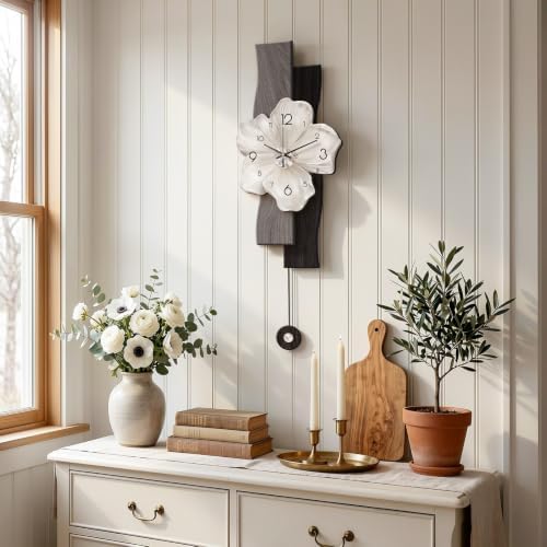 Flower Wall Clocks Battery Operated Decorative - Image 4
