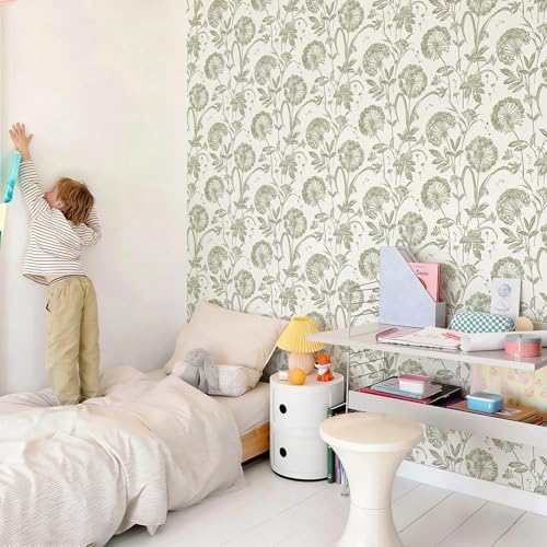 Orainege Vintage Floral Wallpaper Peel and Stick Dandelion Wallpaper - Image 7