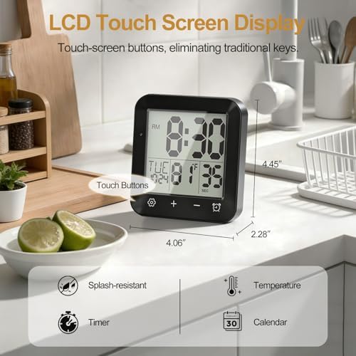 Shower Clock Waterproof, Bathroom Digital Clock - Image 5