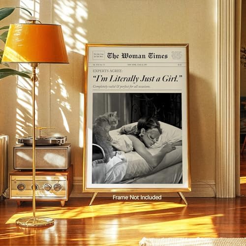 Trendy Newspaper Wall Art 20x30in Unframed Fashion Black and White Decor - Image 2
