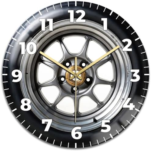 peacoblue Vehicle Tire Wall Clocks Battery Operated by PEACOBLUE