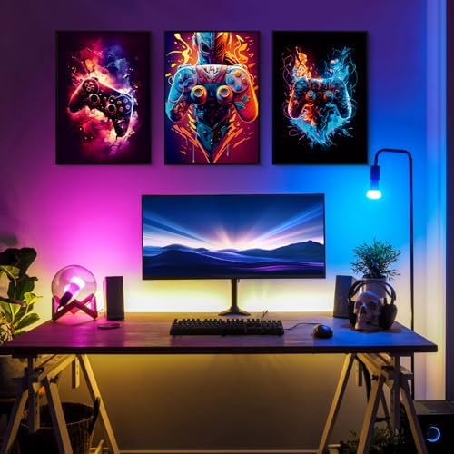 Pouydmi Gaming Wall Art Boys Room Canvas Wall Decor Video Game Wall Art Cool - Image 6