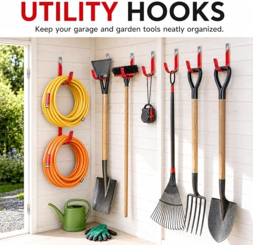 Garage Wall Hooks for Hanging Heavy Duty, 4 Pack Garage Organizer Storage Hooks - Image 5