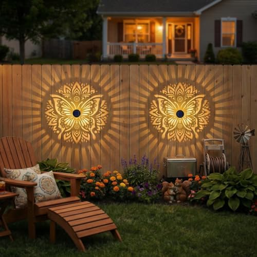 2 Pack Solar Fence Lights Metal Solar Powered Outdoor Wall Deck Step Lights - Image 7