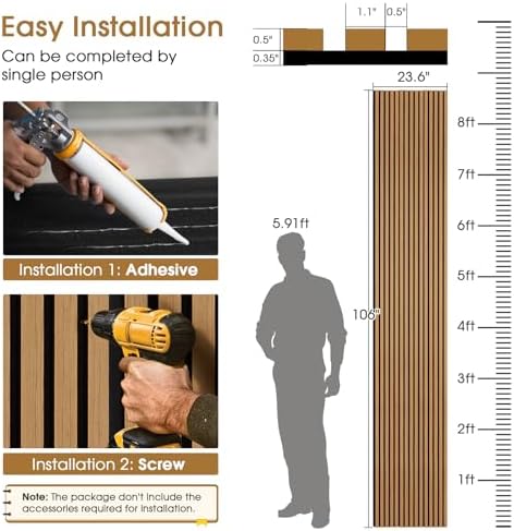 Acoustic Wood Slat Panels, Soundproof Wooden Wall Panels, 3D Fluted Panel - Image 4