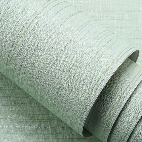 YENHOME Sage Green Grasscloth Peel and Stick Wallpaper Textured Faux Linen - Image 7