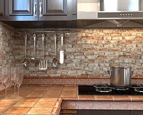 Sevalo Brick Wallpaper Peel and Stick Brick Contact Paper Red 17.3“×315” - Image 6