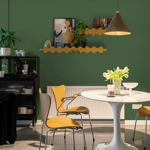 Yasinet 17.7" x197" Dark Green Wallpaper Green Peel and Stick Wallpaper - Image 3