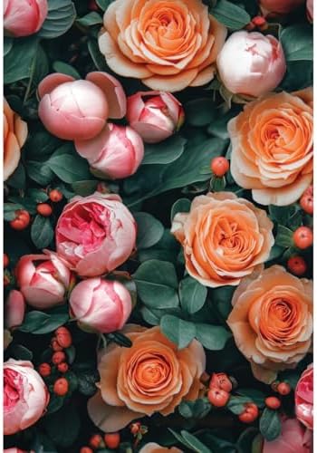 Main Street Peel and Stick Wallpaper Sheets, Fresh Roses by MainStreet