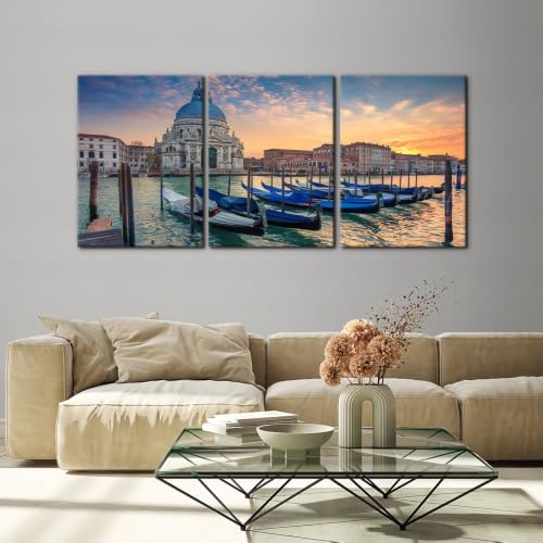 Pacimo Framed Venice Cityscape Wall Art Set of 3, Santa Maria Della Salute - Image 2