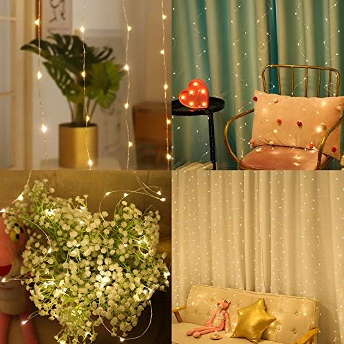 HOME LIGHTING Window Curtain String Lights, 300 LED 8 Lighting Modes Fairy - Image 5